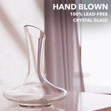 Le Chateau Wine Decanter - 100% Hand Blown Lead-free Crystal Glass