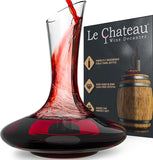 Le Chateau Wine Decanter - 100% Hand Blown Lead-free Crystal Glass